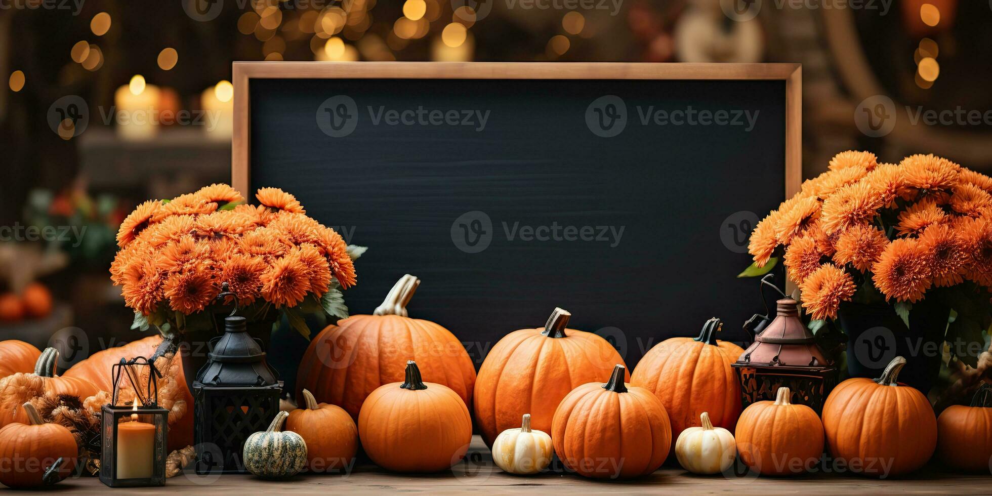AI Generated. AI Generative. Halloween holiday celebration traditional background mock up board. Graphic Art photo