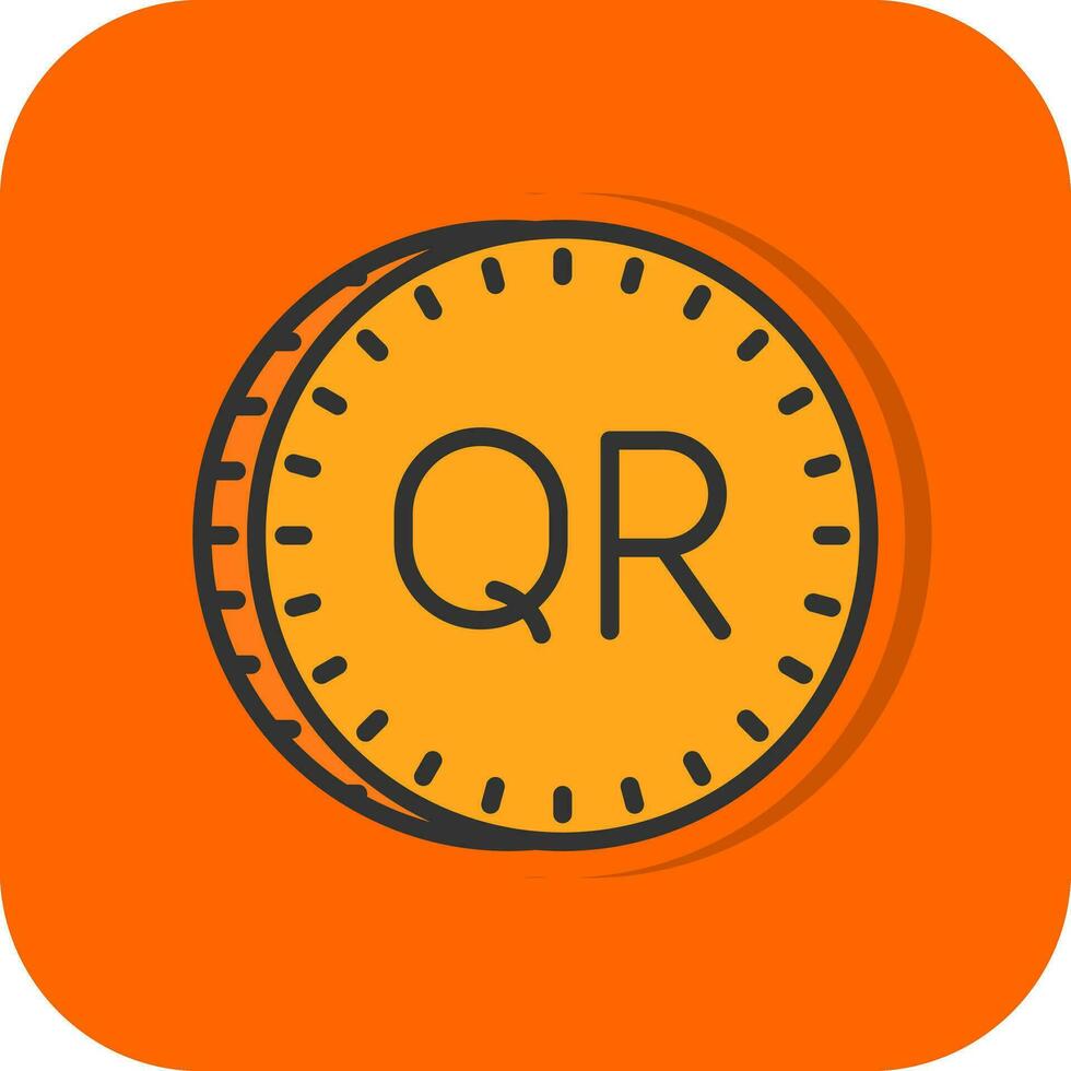 Qatari riyal Vector Icon Design