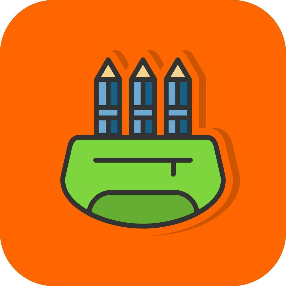 Pencil Case Vector Icon Design