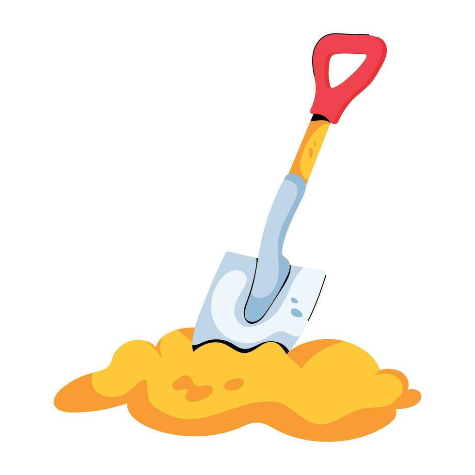 Trendy Sand Shovel vector