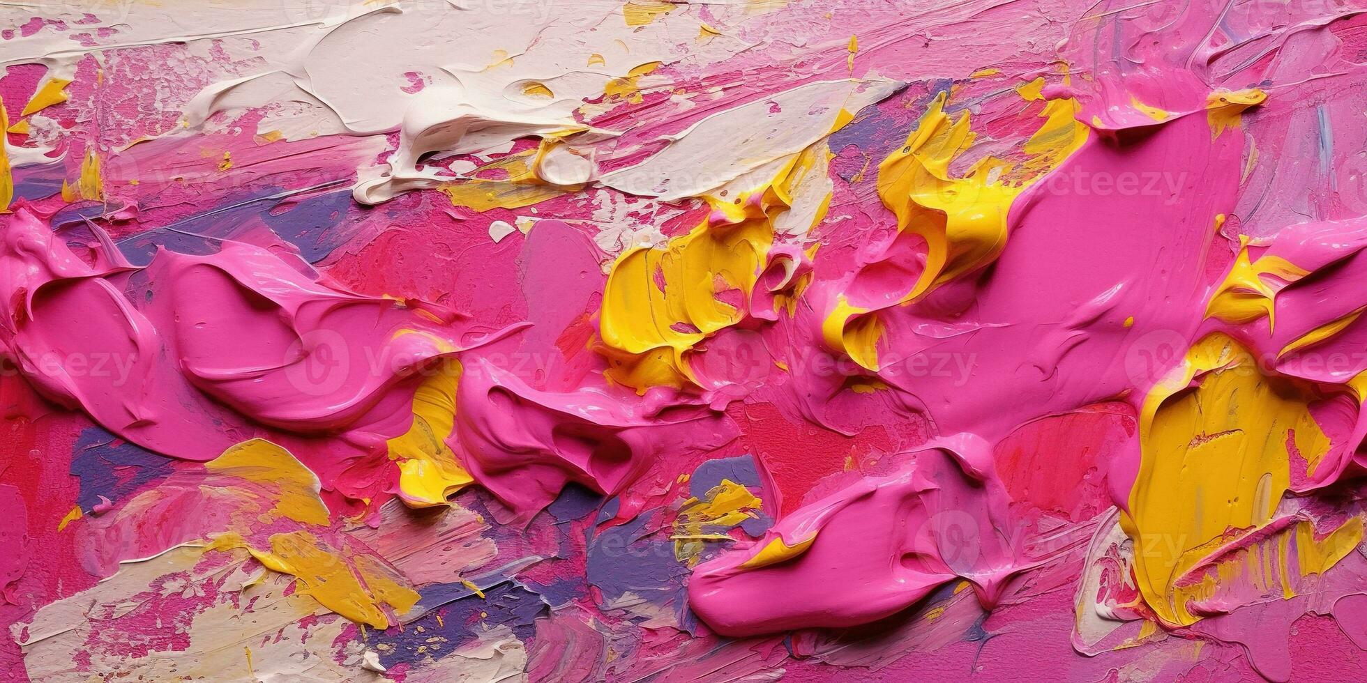 generativo ai, de cerca de pasta resumen áspero Viva magenta color Arte pintura textura foto