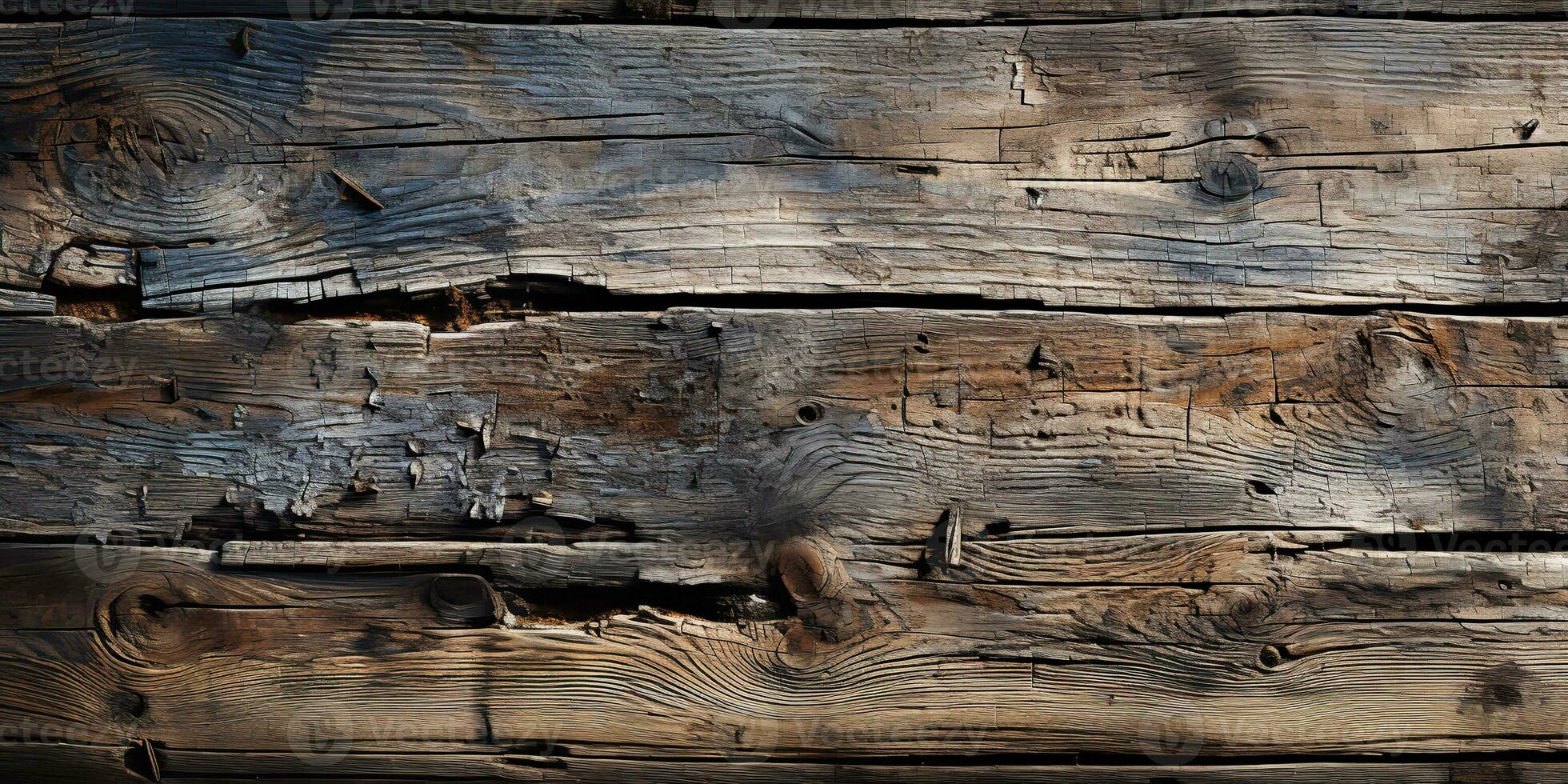 AI Generated. AI Generative. Retro vintage old antique wooden texture surface background. Carpentry woodwork mockup. Graphic Art photo