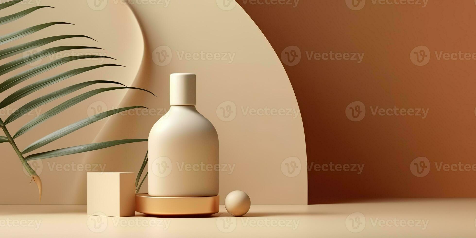 AI Generated. AI Generative. Spa skin care cosmetology beauty bottle container product mockup background. Graphic Art photo