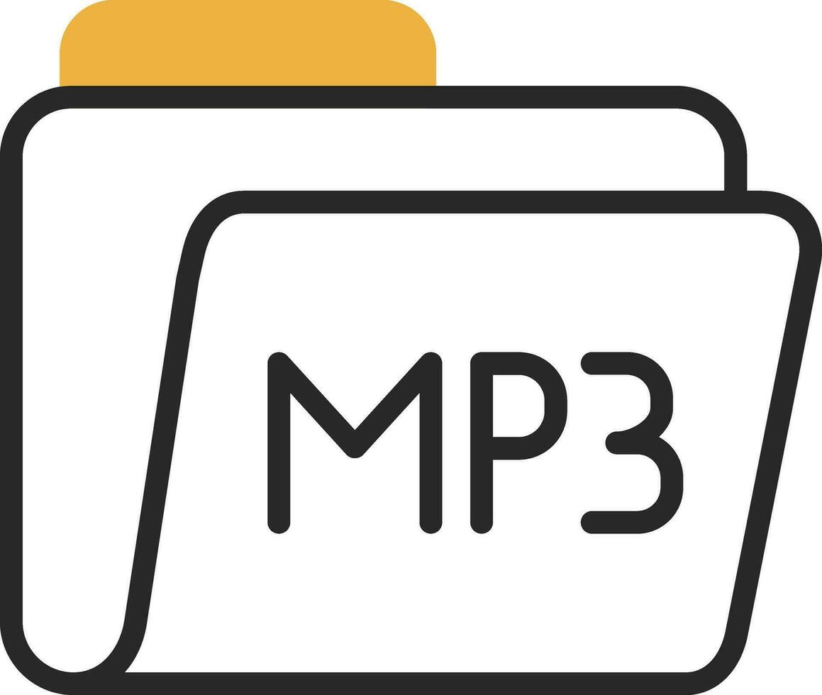 diseño de icono de vector de mp3