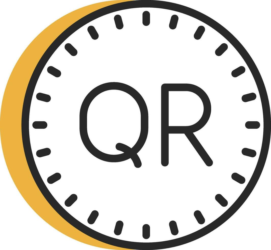 Qatari riyal Vector Icon Design