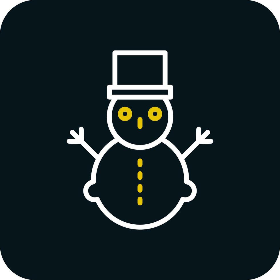 Snowman Vector Icon Design