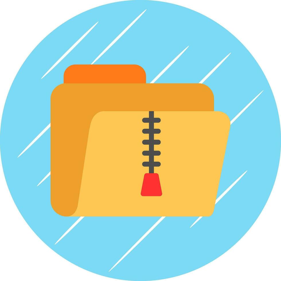 Zip Folder Vector Icon Design