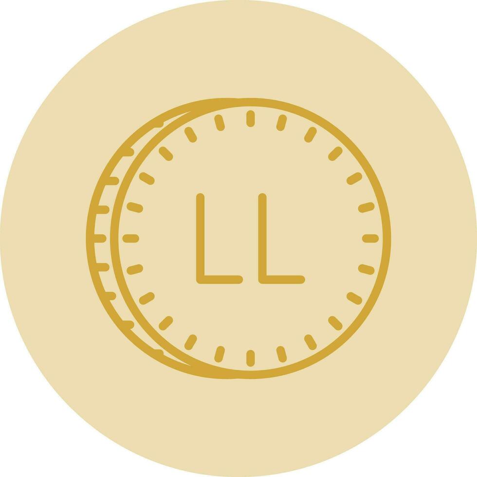 libanés libra vector icono diseño