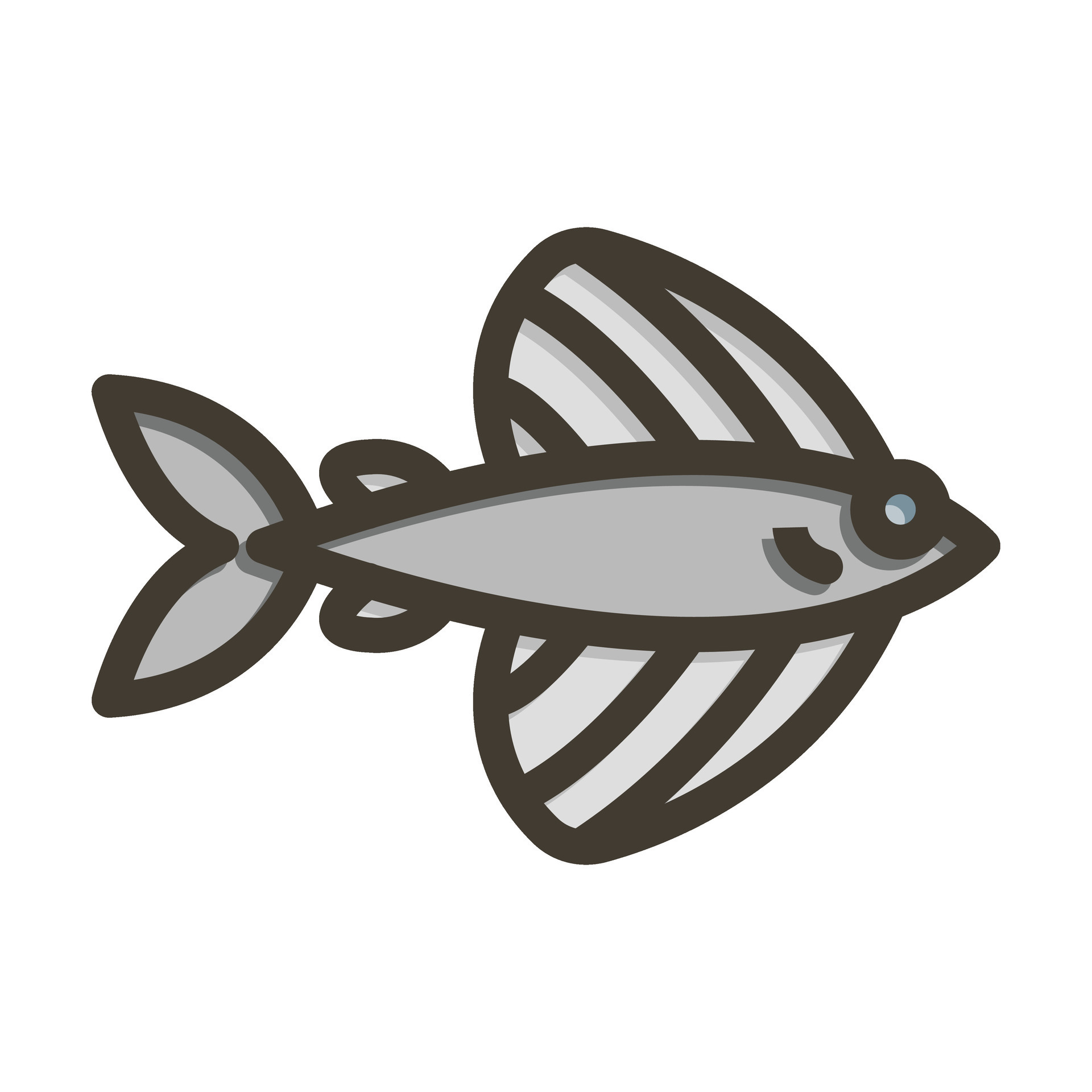 Flying Fish Vector Thick Line Filled Colors Icon For Personal And