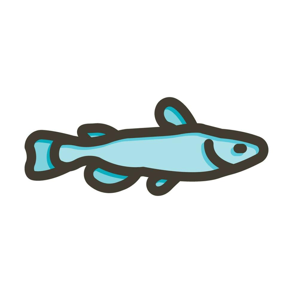 Catfish Vector Thick Line Filled Colors Icon For Personal And Commercial Use.