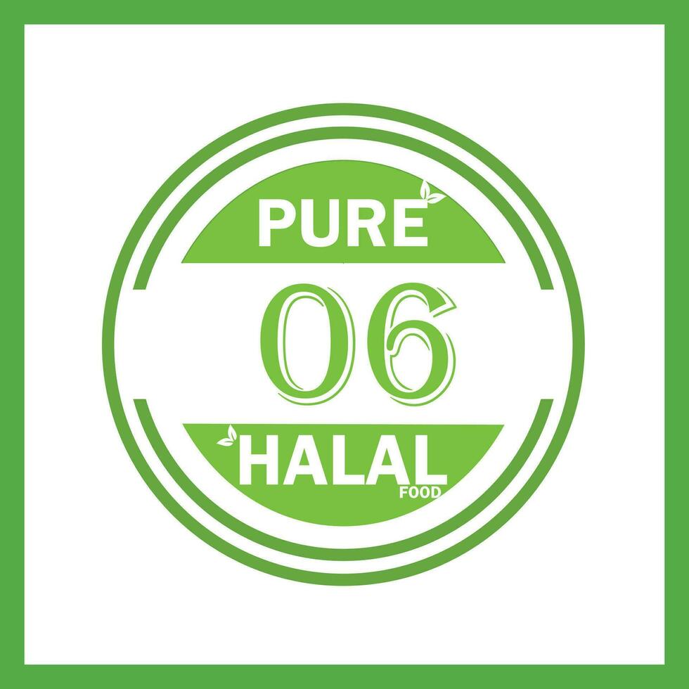 diseño con halal hoja diseño 06 vector