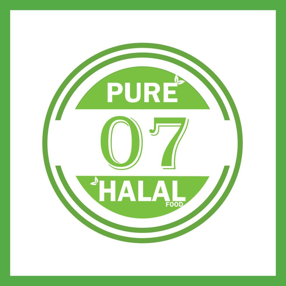 design with halal leaf design  07 vector