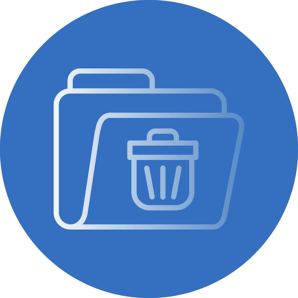Delete Folder Vector Icon Design