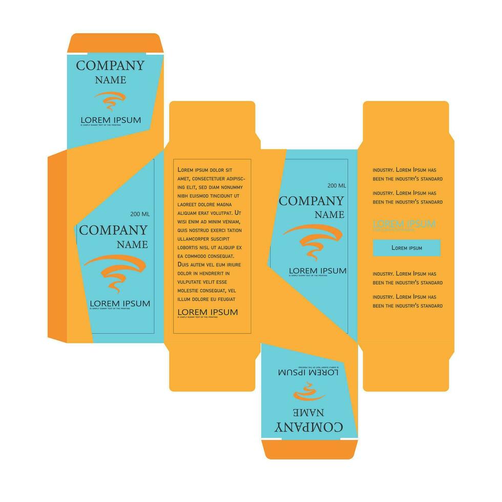 Medicine package design with template vector