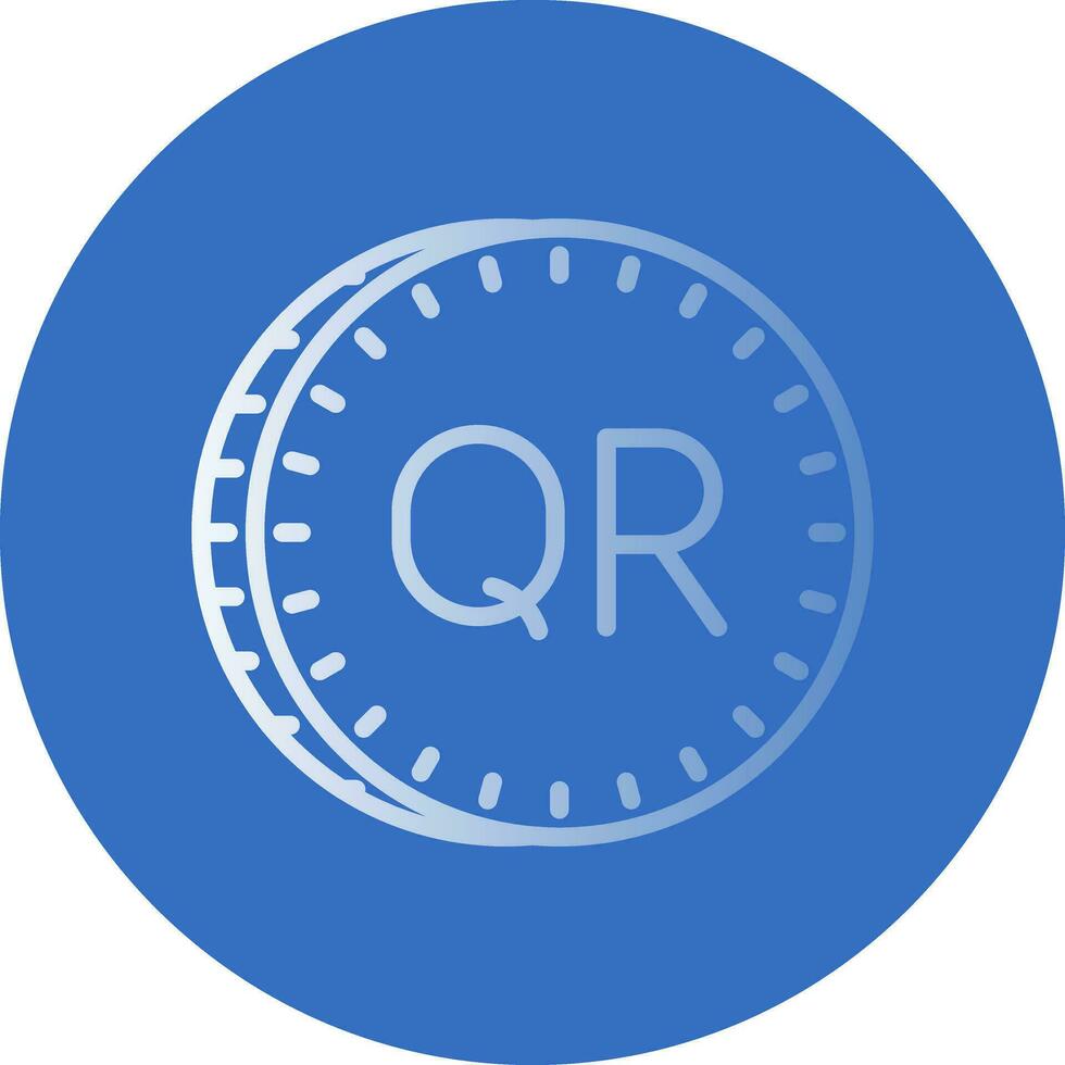 Qatari riyal Vector Icon Design