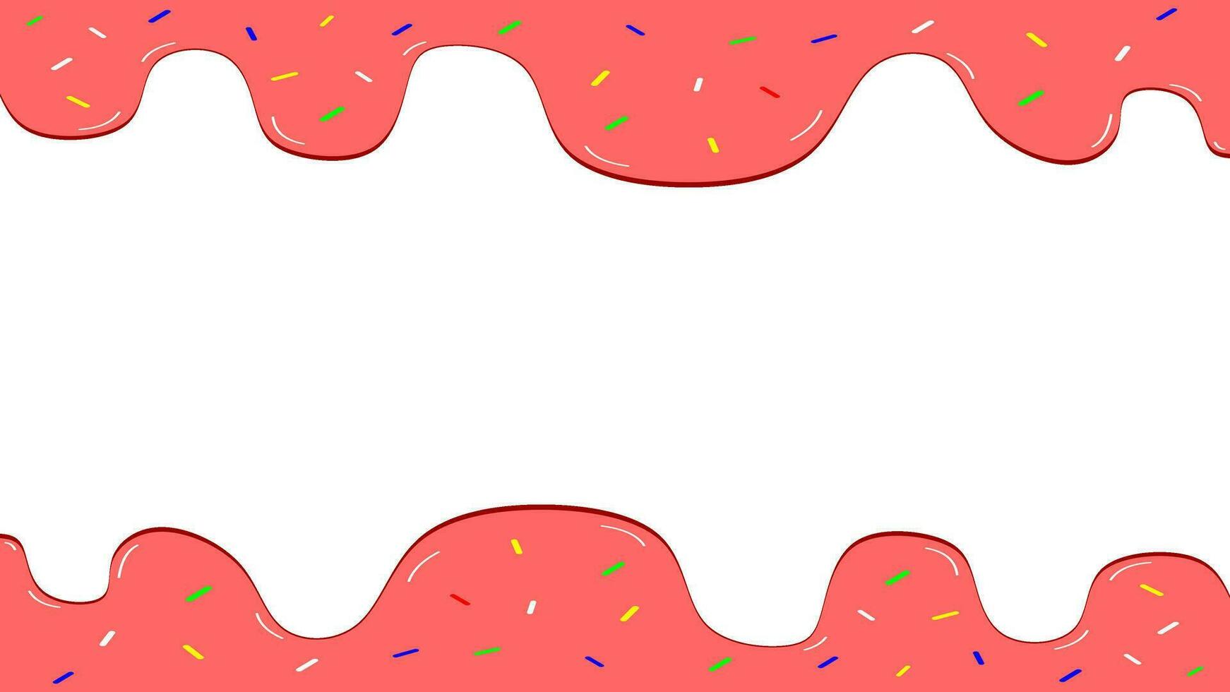 Melting strawberry ice cream with transparent background vector