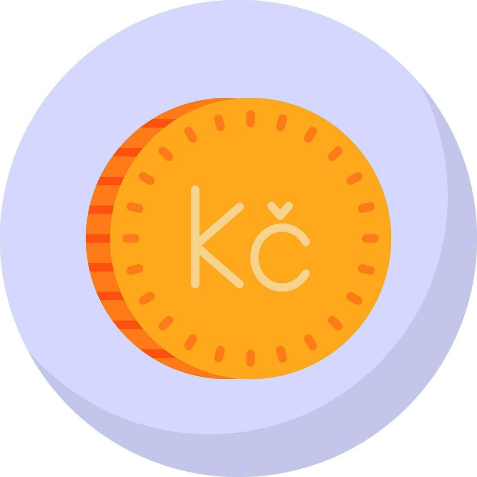 Czech Koruna Vector Icon Design