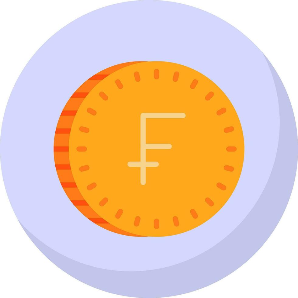Swiss Franc Vector Icon Design