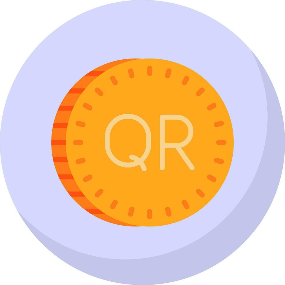 Qatari riyal Vector Icon Design