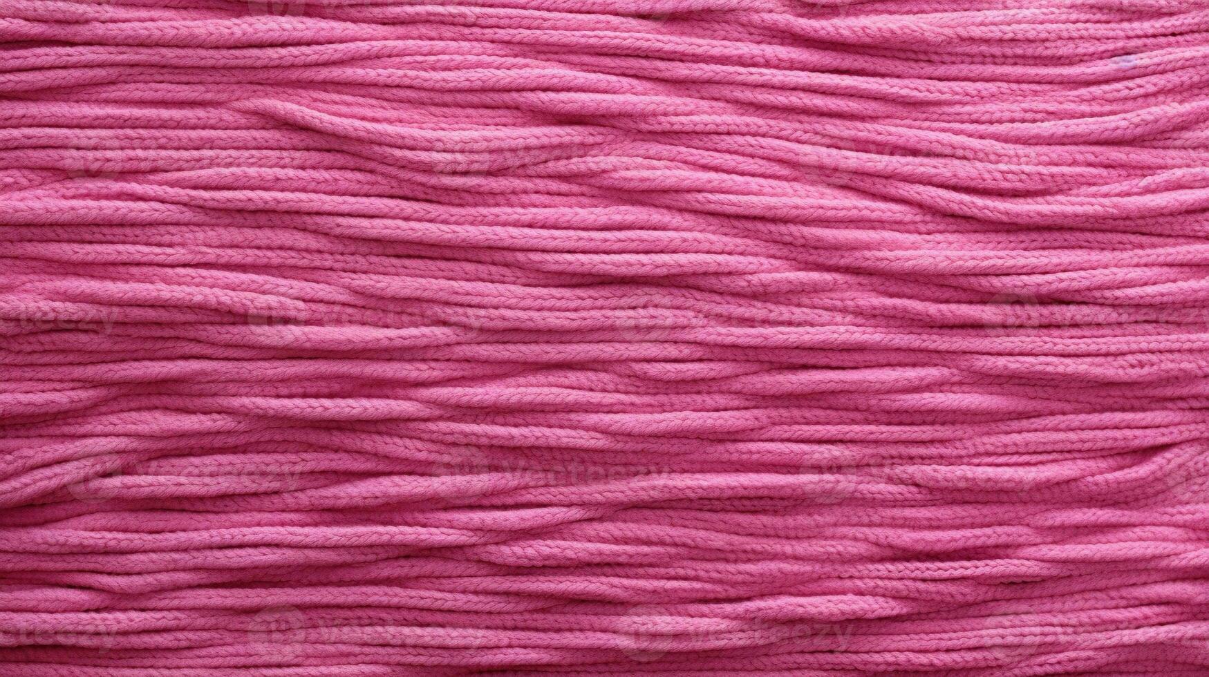 Generative AI, knitted pink sweater texture closeup, magenta or light pink abstract background photo