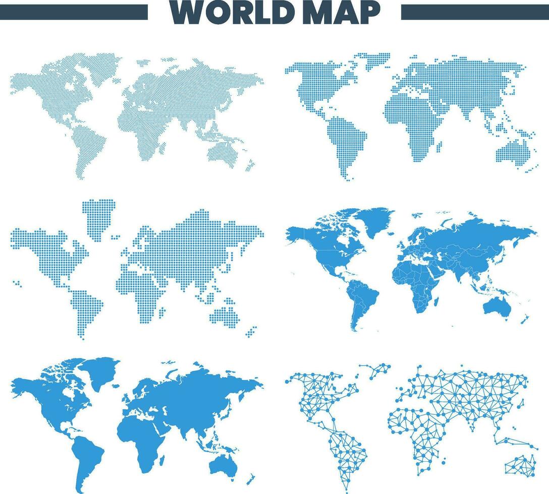 Abstract World Map Isolated Vector Illustration