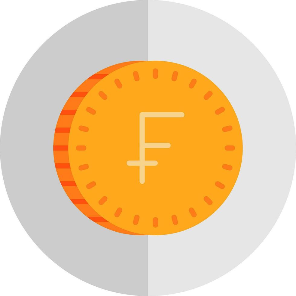 Swiss Franc Vector Icon Design
