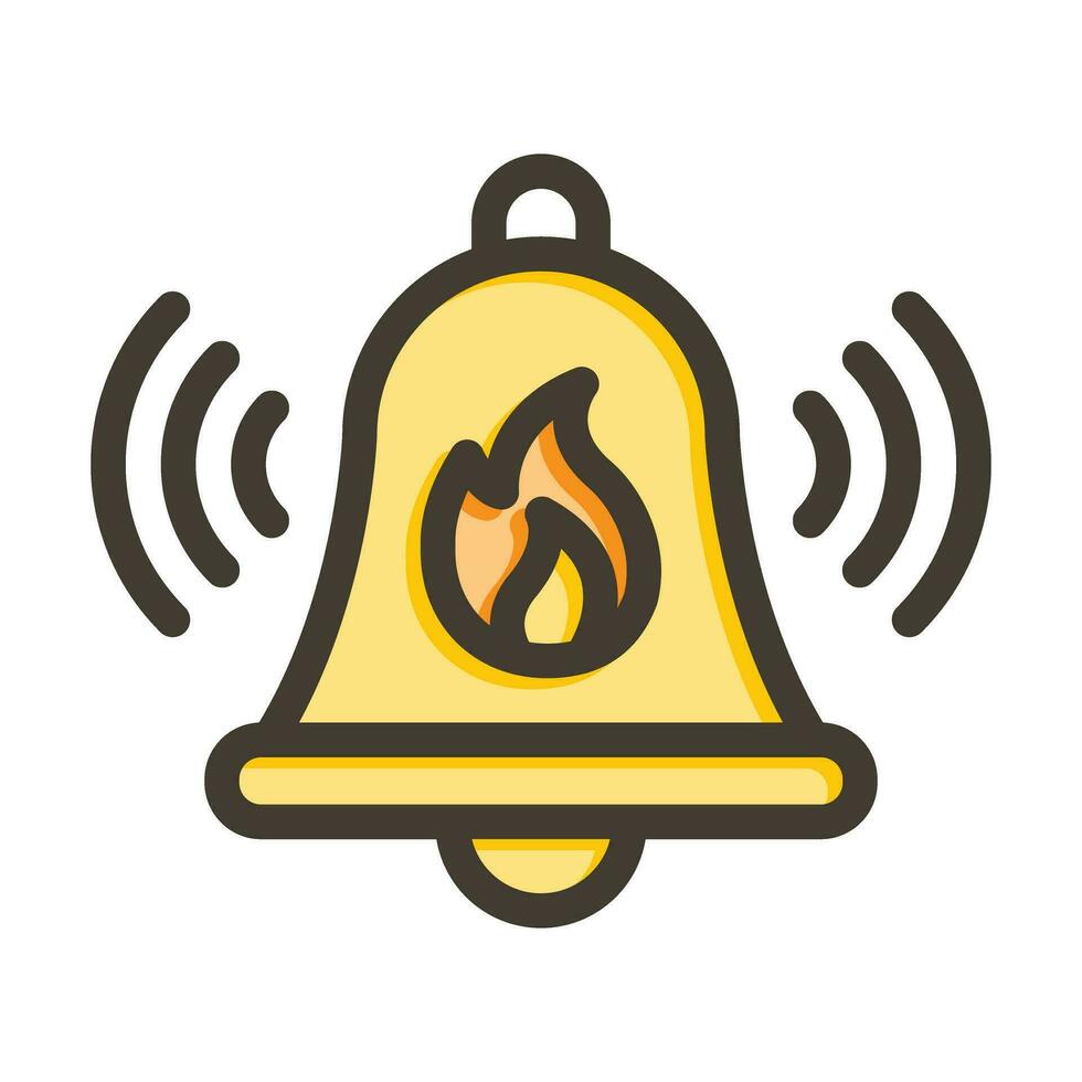 Bell Vector Thick Line Filled Colors Icon For Personal And Commercial Use.