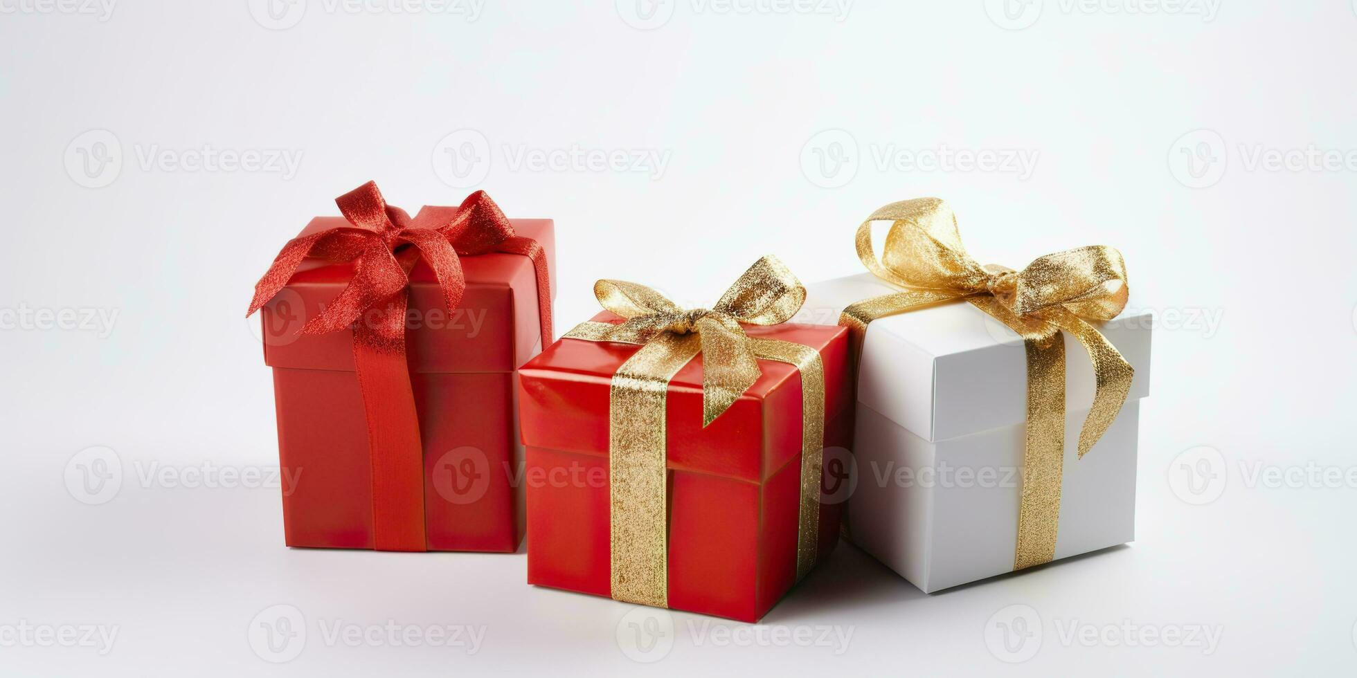 AI Generated. AI Generative. New Year xmas christmas gift present box. Romantic birthday celebration suprise color ribbon box. Graphic Art photo