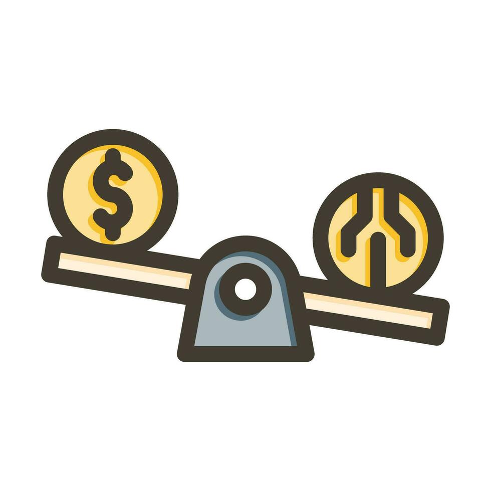 Leverage Vector Thick Line Filled Colors Icon For Personal And Commercial Use.