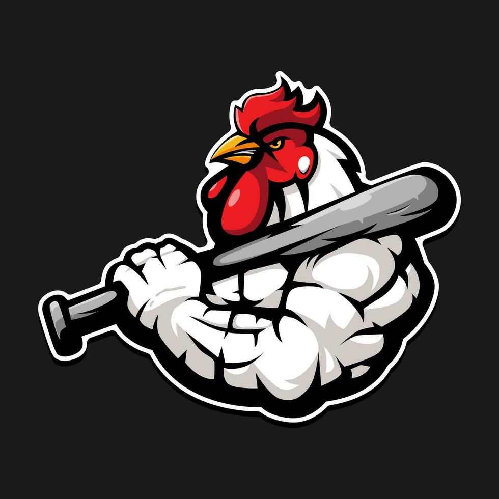 Chicken Rooster Baseball vector