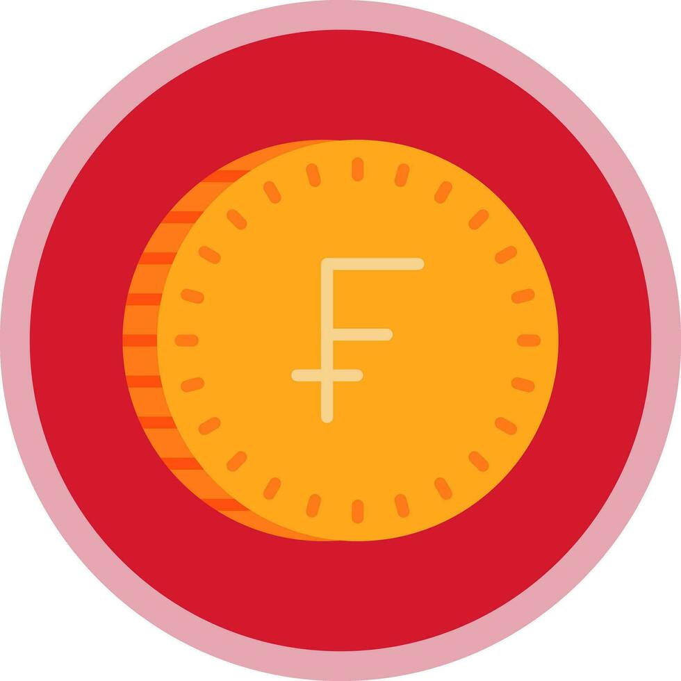 Swiss Franc Vector Icon Design