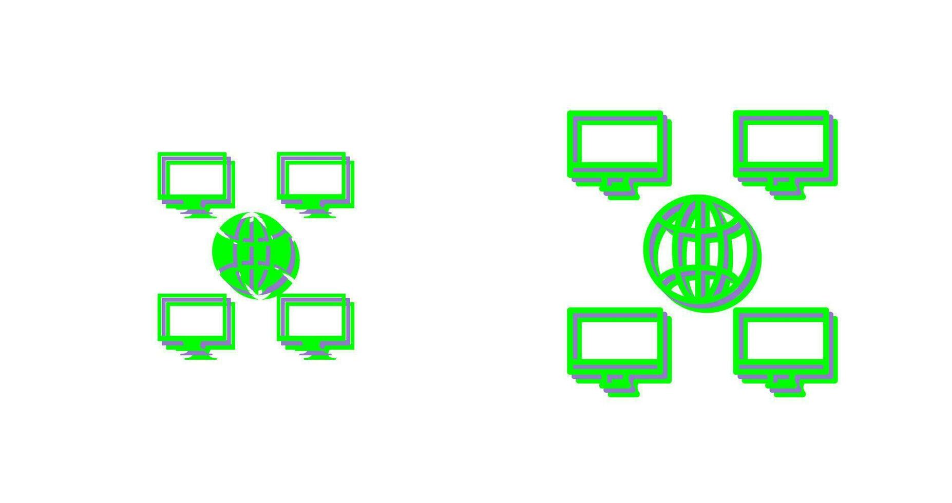 Unique Company Network Vector Icon