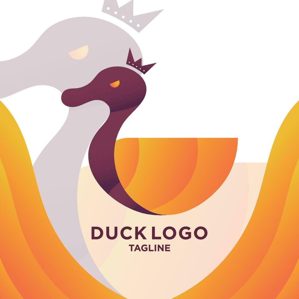 vector moderno degradado Pato logo diseño