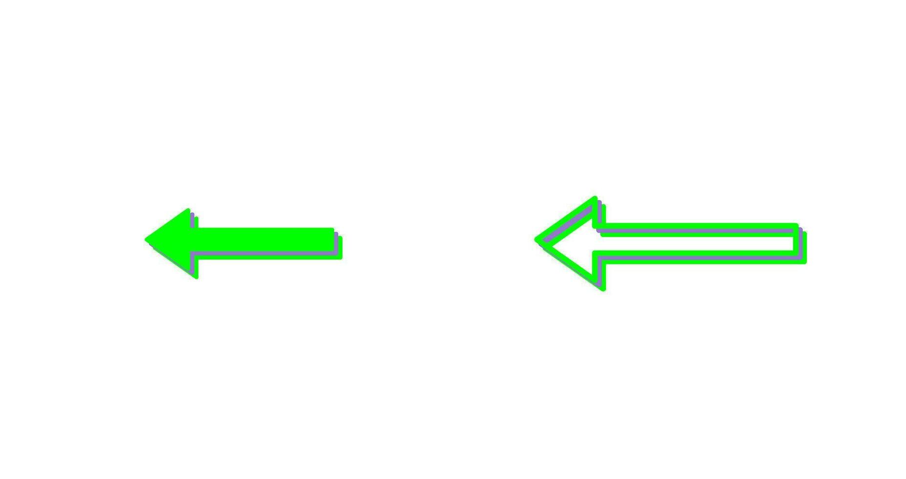 Unique Left Arrow Vector Icon