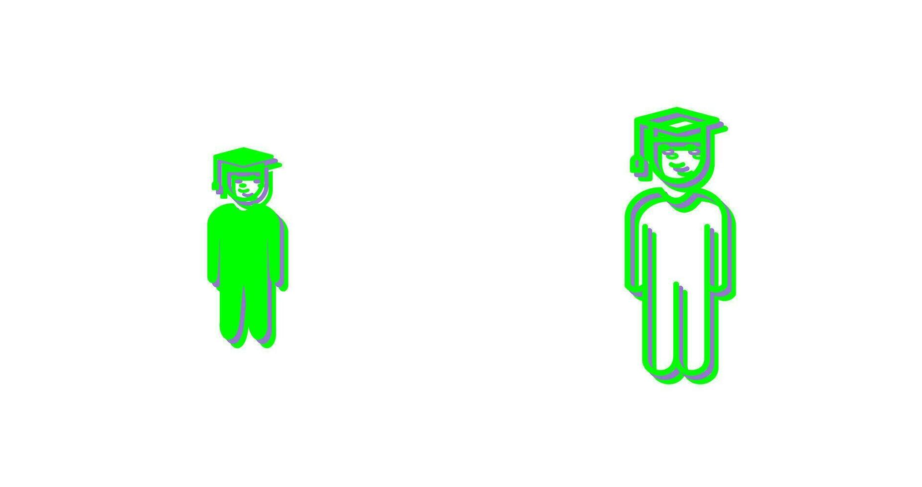 Unique Student Standing Vector Icon