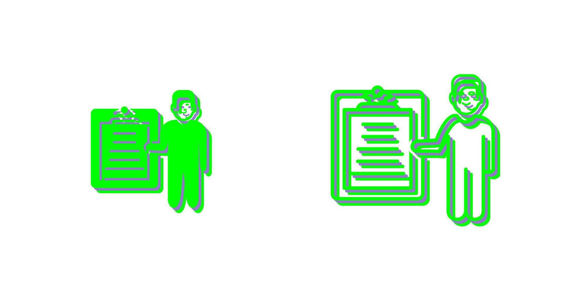 Unique Male Presenter Vector Icon