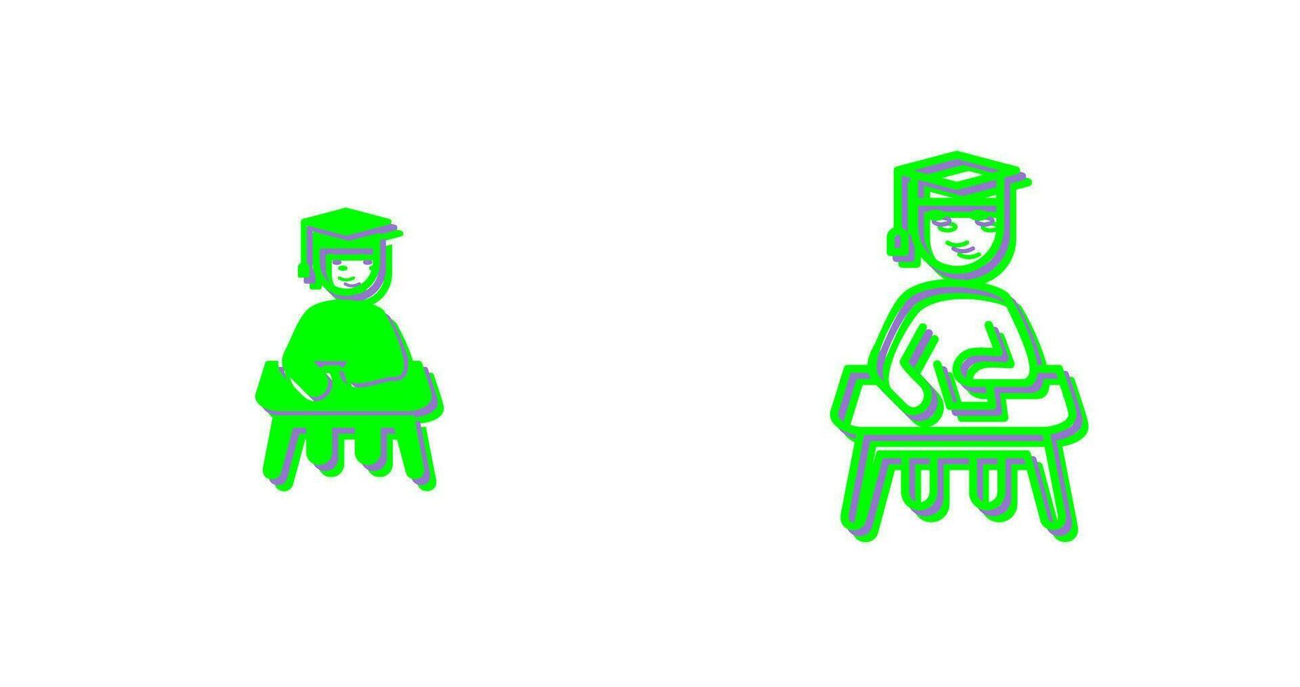 Unique Studying on Desk Vector Icon
