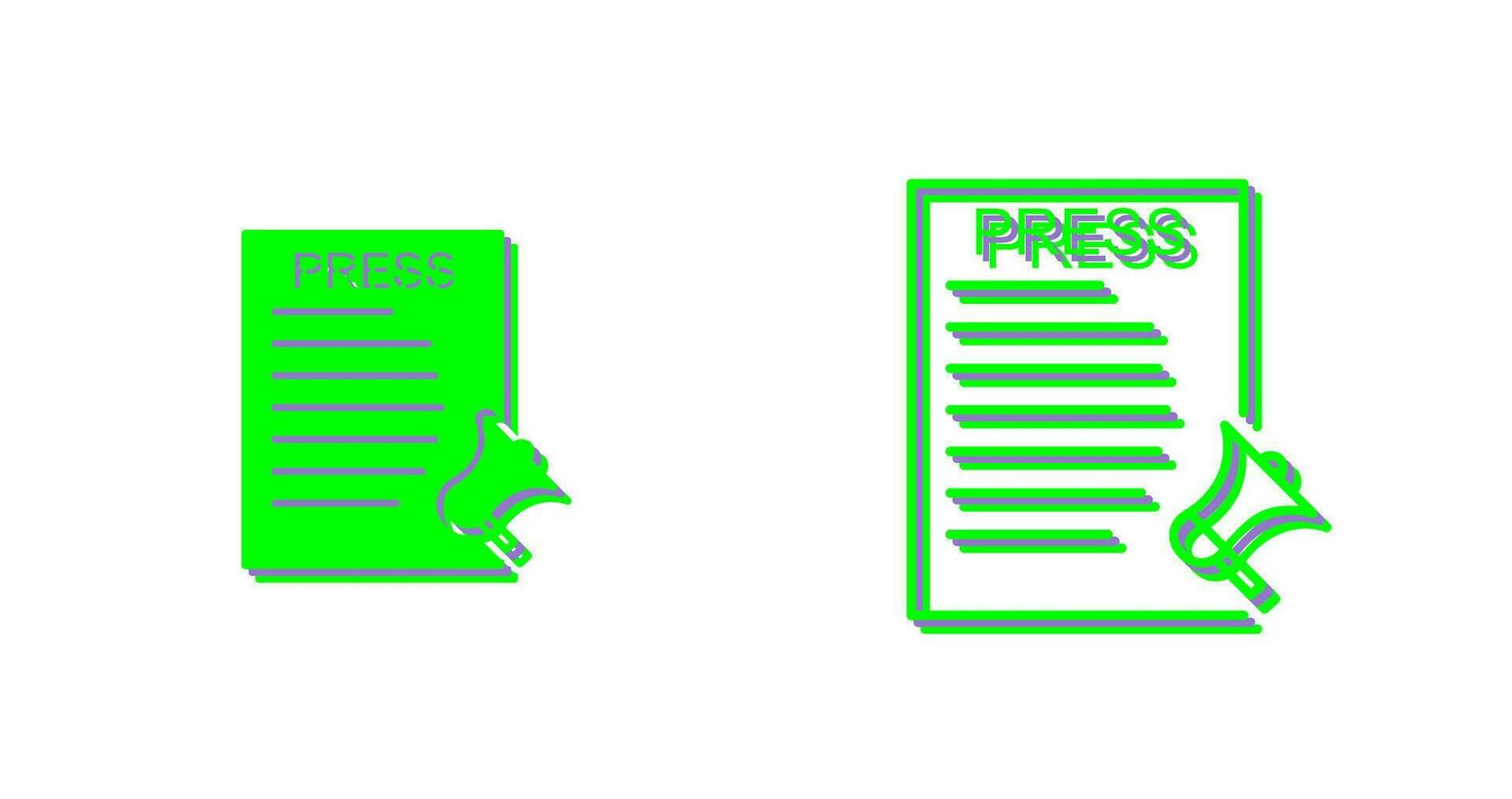 Unique Press Releases Vector Icon