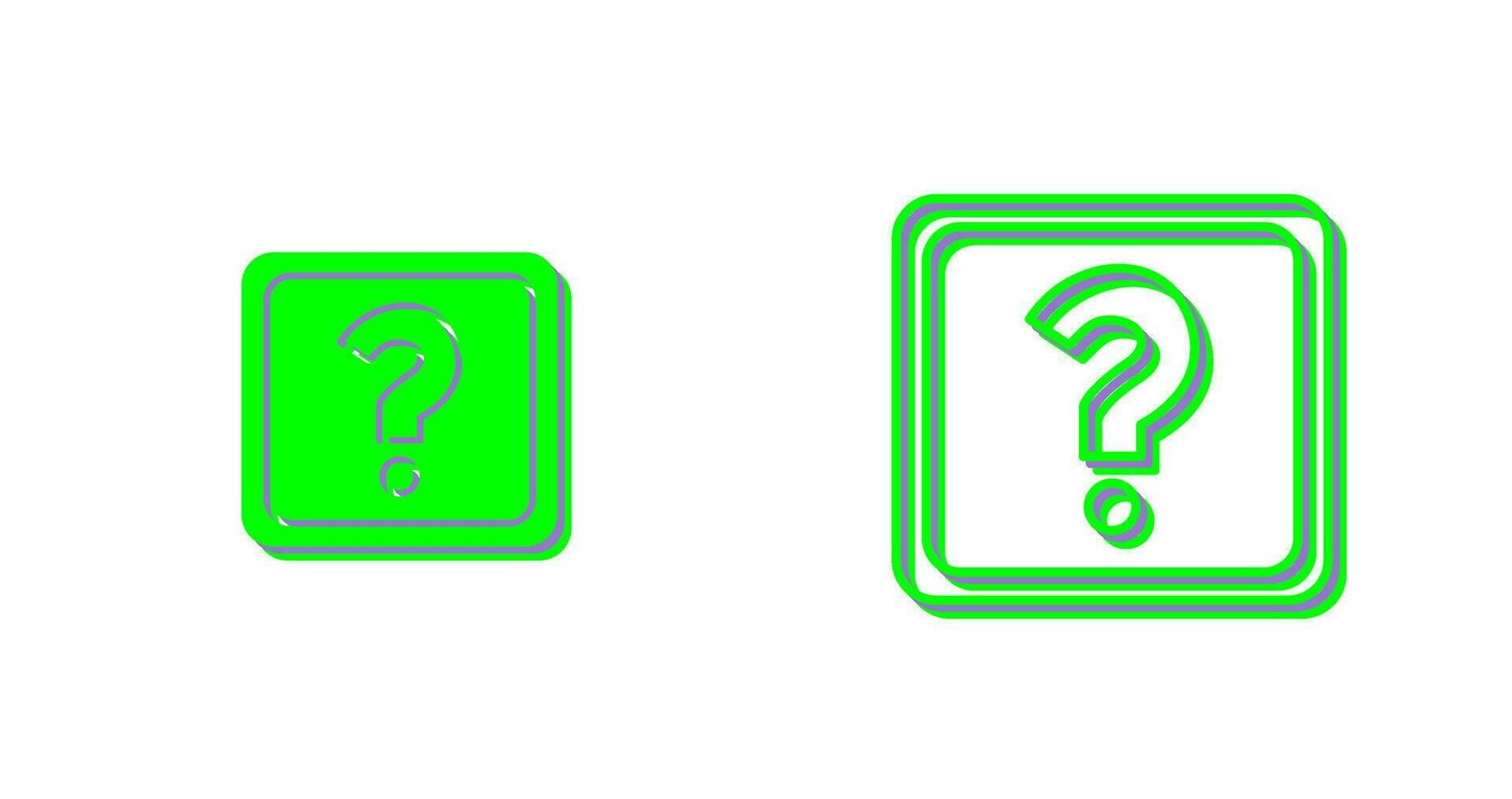 Unique Question Mark Vector Icon