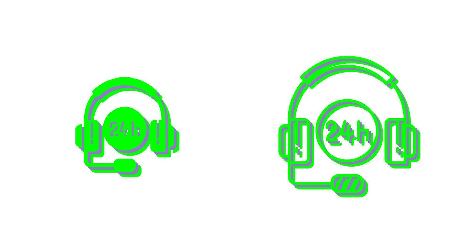 24 Hours Support Vector Icon