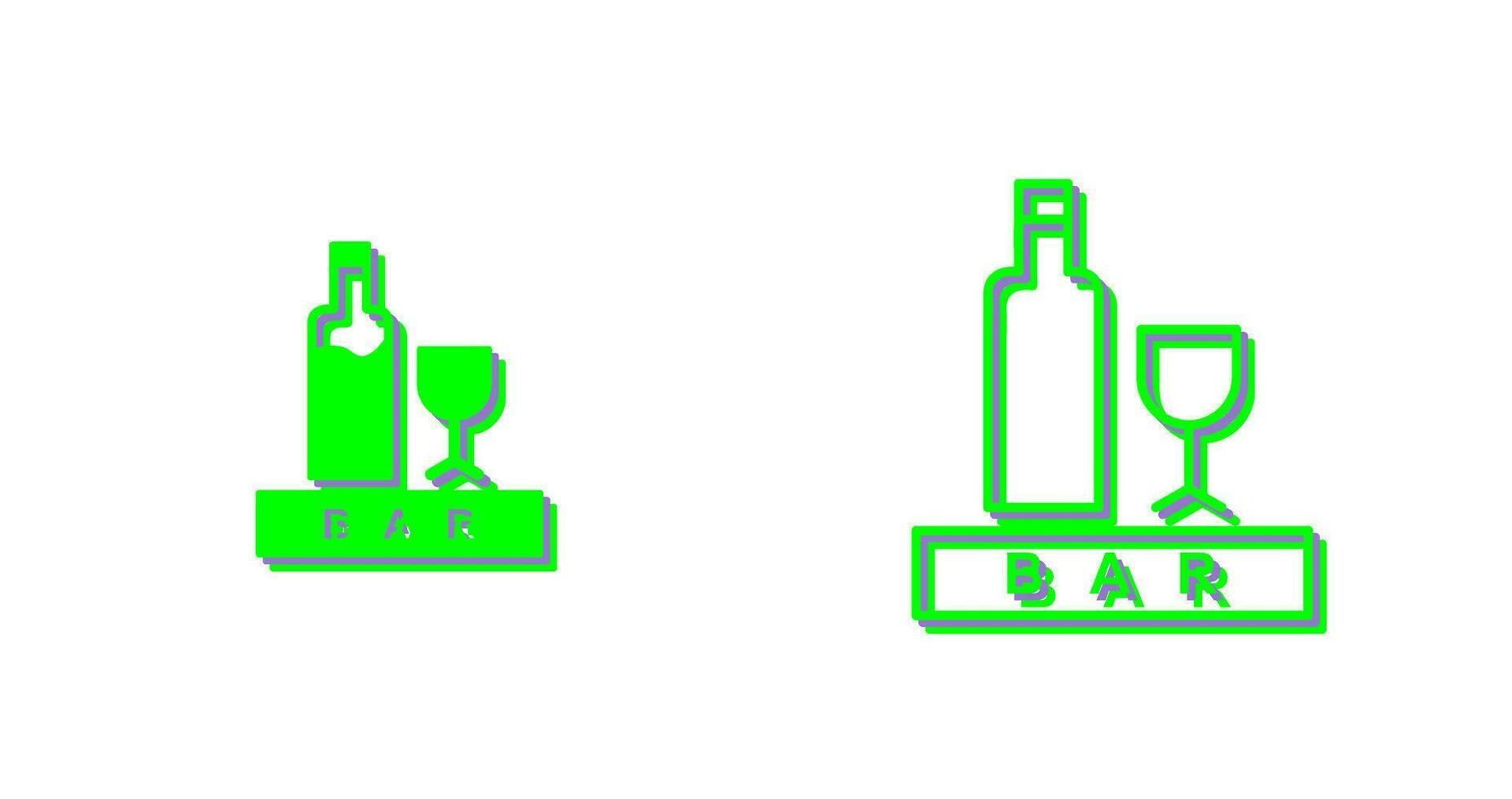 Unique Bar Sign Vector Icon