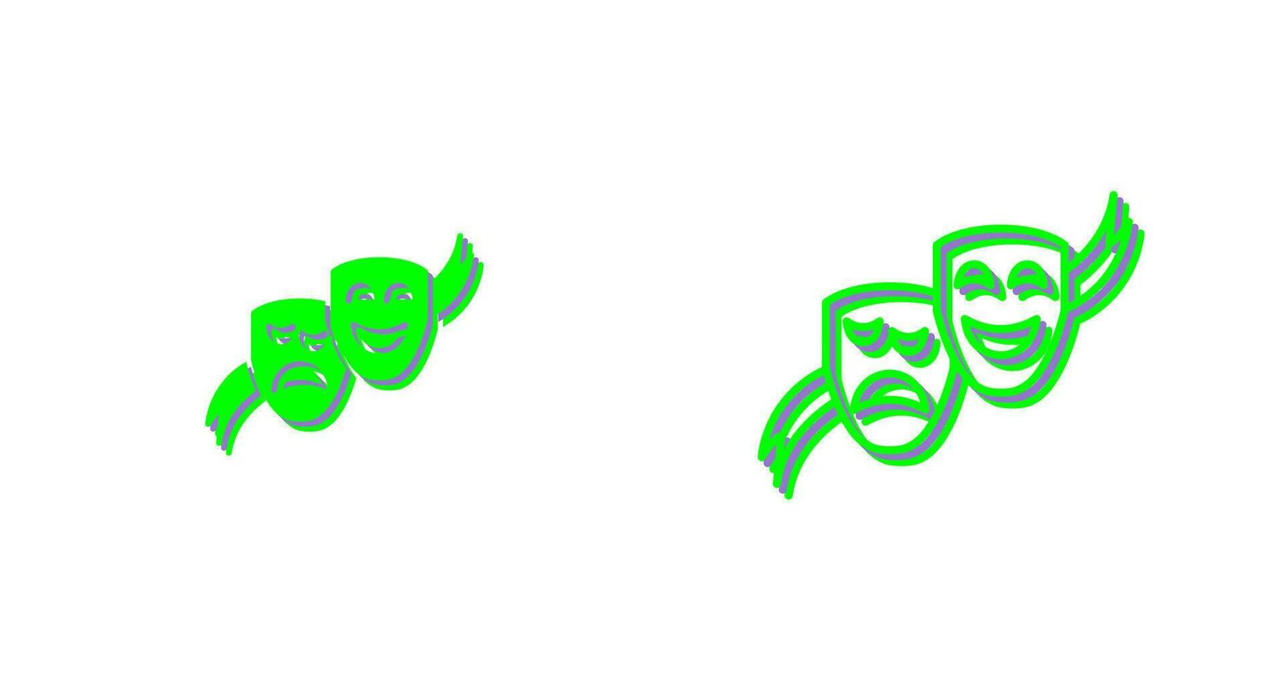 Theater Masks Vector Icon