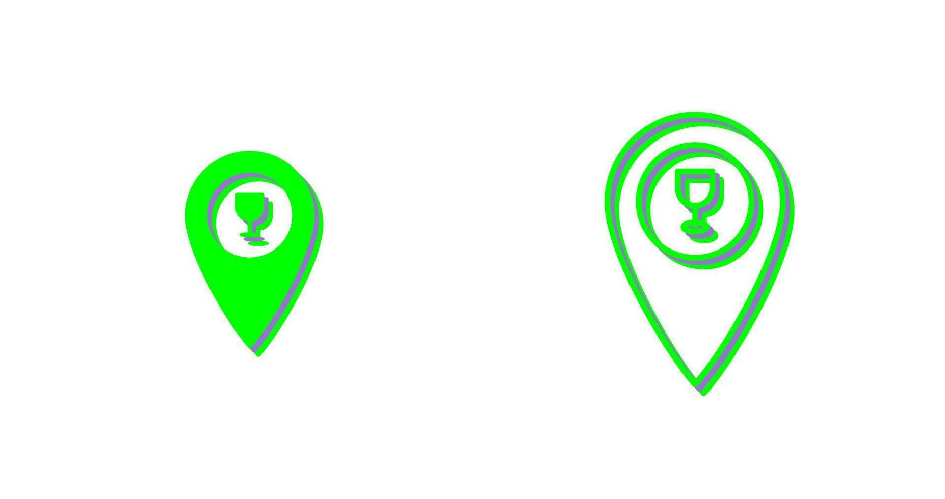 Unique Bar Location Vector Icon