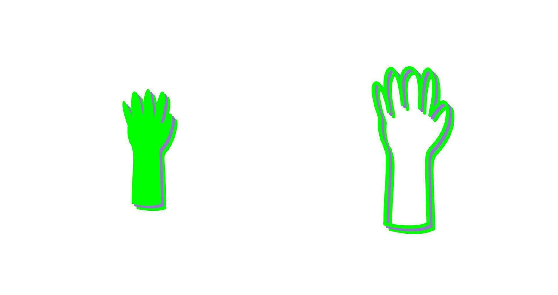 icono de vector de guantes únicos