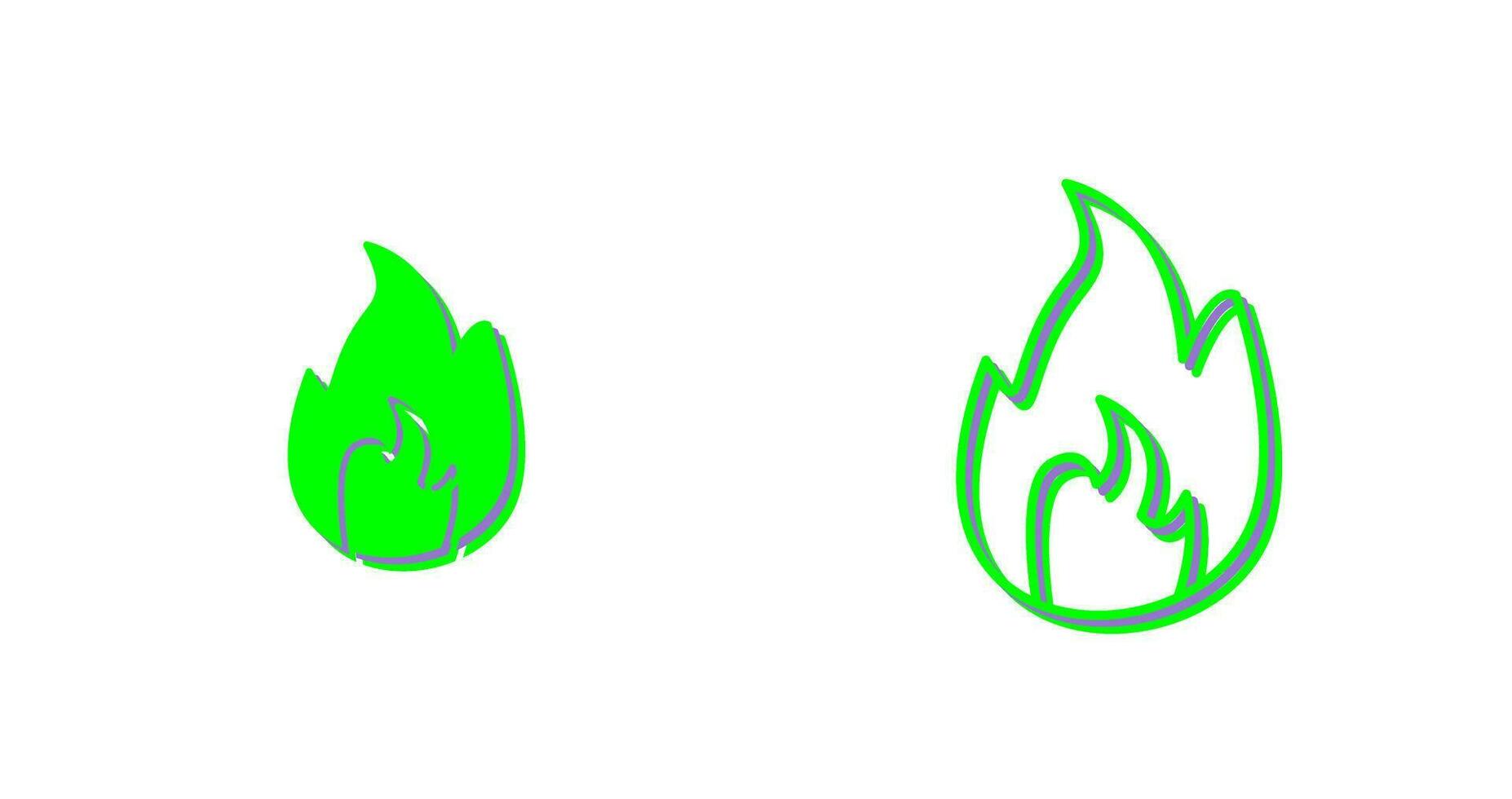Unique Flame Vector Icon