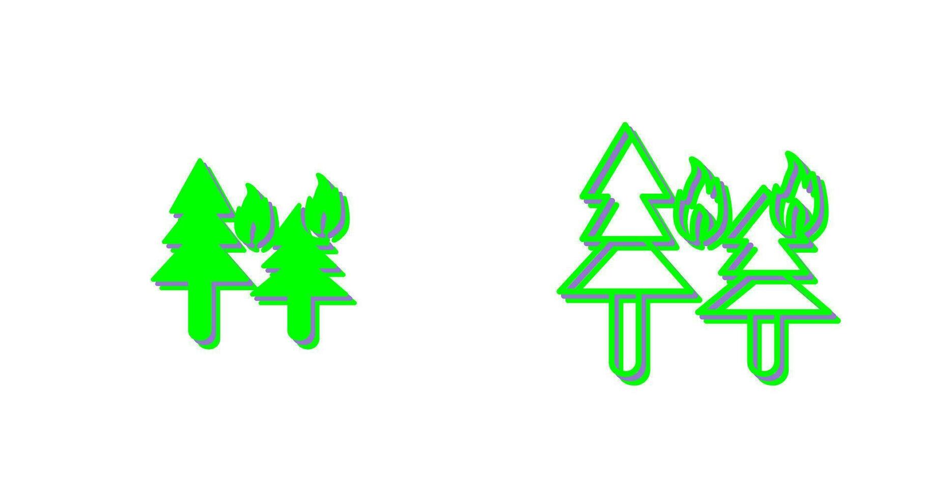 Unique Fire in Forst Vector Icon
