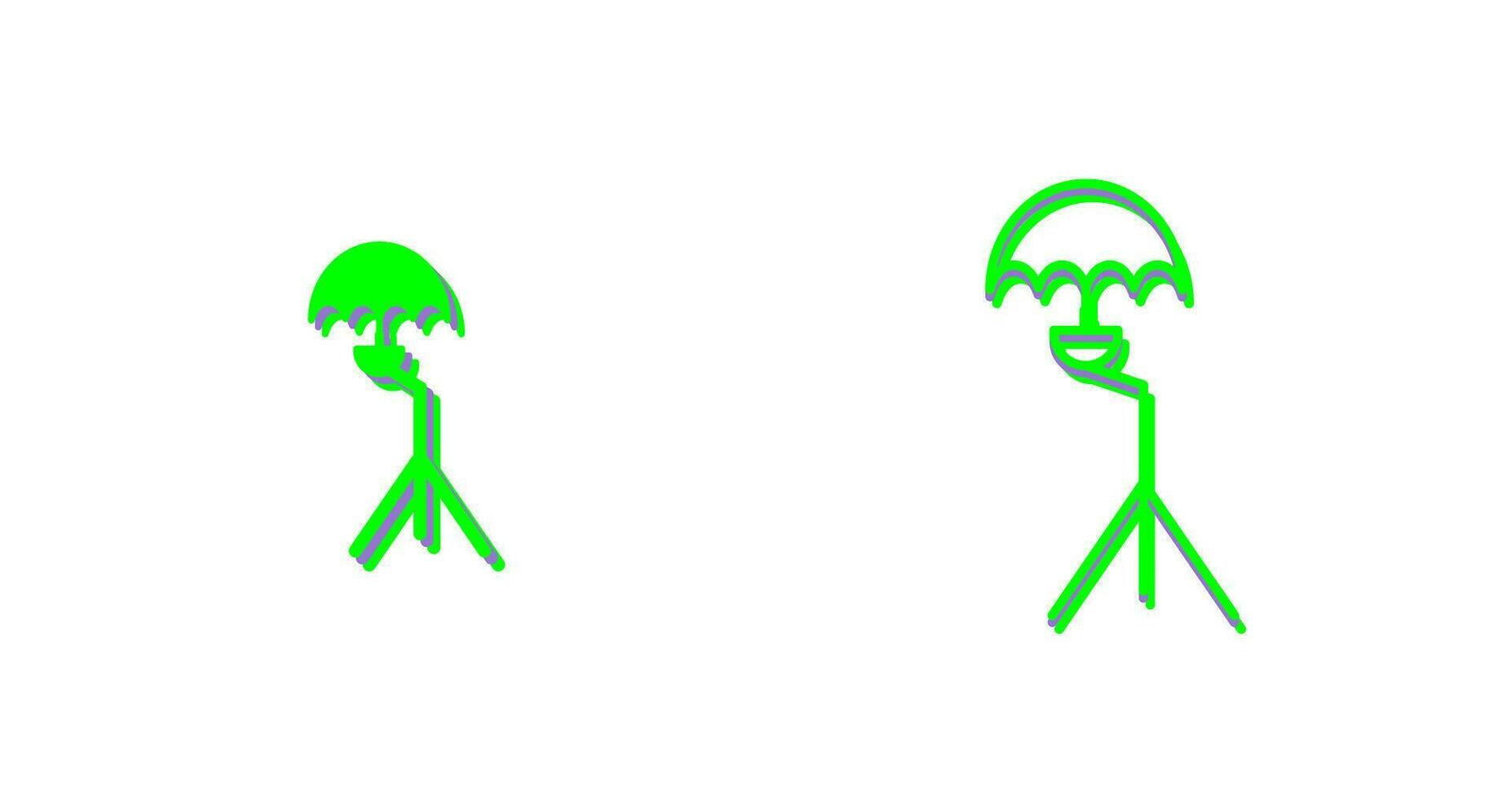 Unique Umbrella Stand Vector Icon