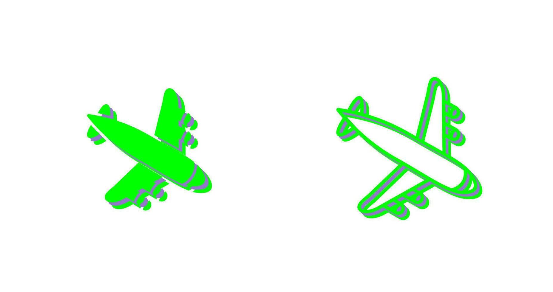 Landing Airplane Vector Icon