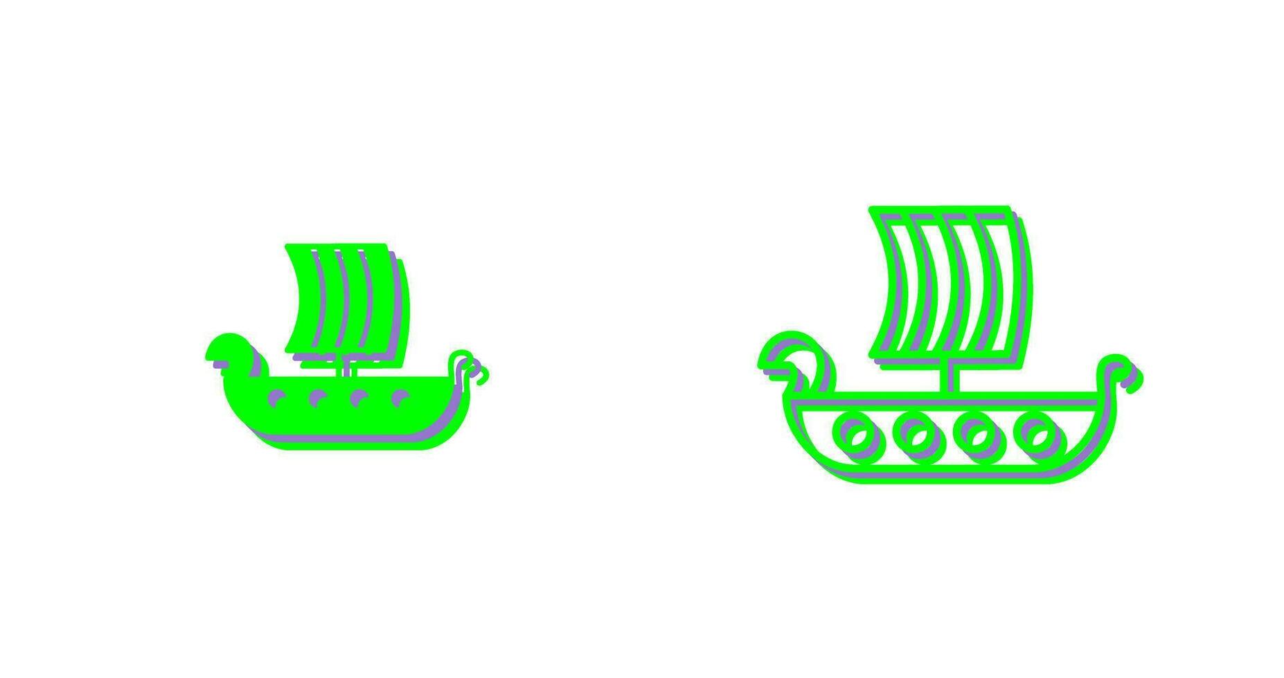 Viking Ship Vector Icon