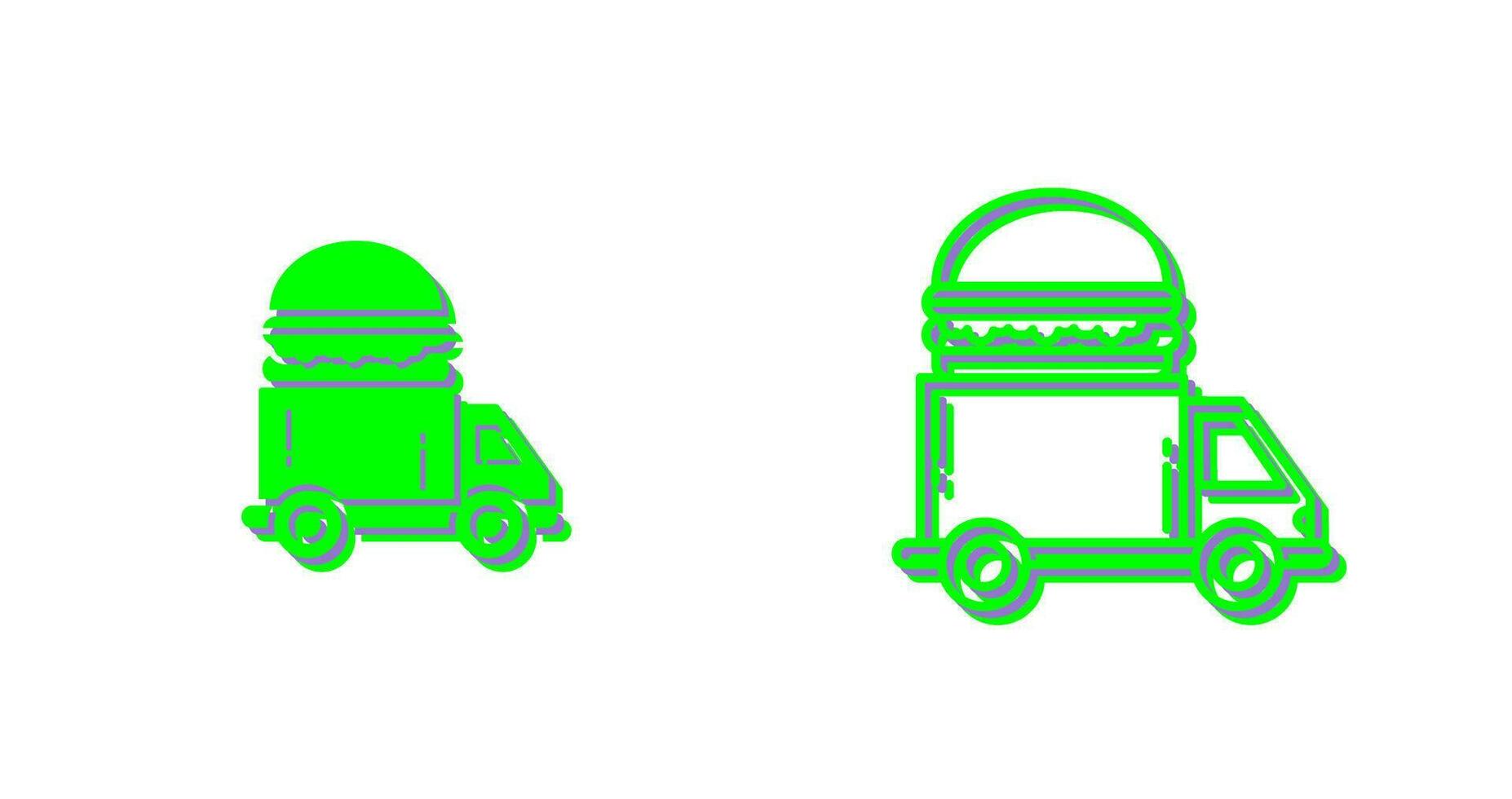Fast Food Truck Vector Icon